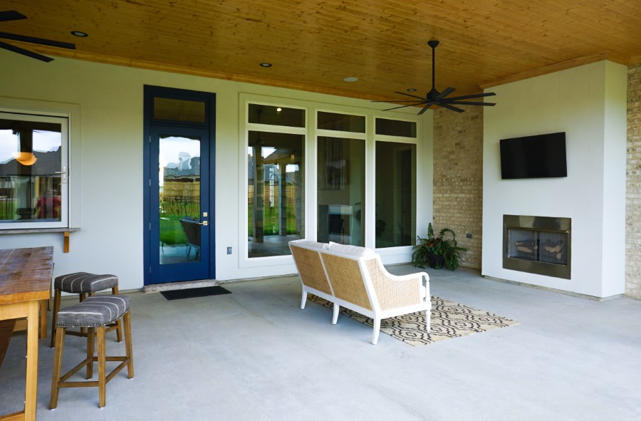 patio in home built by Solis Builders, Carencro LA